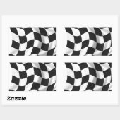 Gecontroleerde vlag - Racevlag Rechthoekige Sticker (Vel)