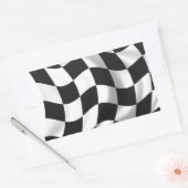 Gecontroleerde vlag - Racevlag Rechthoekige Sticker (Envelop)
