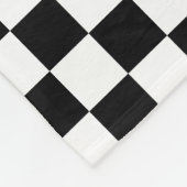 Gecontroleerde vlag Stijlvol zwart-wit patroon Fleece Deken (Hoek)