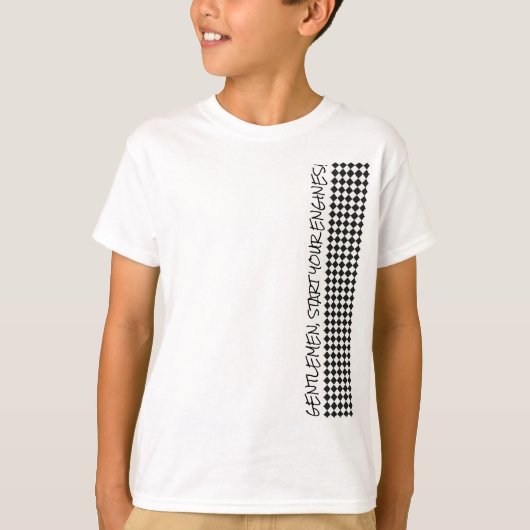 Gecontroleerde vlag voor rackgebruik Heren starten T-shirt (Voorkant)