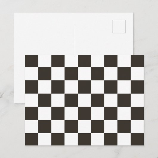 Gecontroleerde vlag (zwart en wit) (het Patroon va Briefkaart (Voorkant / Achterkant)