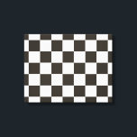 Gecontroleerde vlag (zwart en wit) (het Patroon va Canvas Afdruk<br><div class="desc">Dit ontwerp kenmerkt een zwart-witte gerasterde vlag die typisch in motorhet motorrijwiel wordt gebruikt om op de afwerking te wijzen. De vlag wordt vaak geassocieerd met de winnaar van een race, aangezien zij de eerste zijn die voorbij de gecontroleerde vlag rijdt. Het patroon kan ook worden gezien als beïnvloed door...</div>