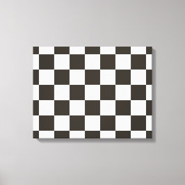 Gecontroleerde vlag (zwart en wit) (het Patroon va Canvas Afdruk