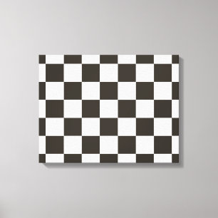 Gecontroleerde vlag (zwart en wit) (het Patroon va Canvas Afdruk