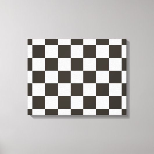 Gecontroleerde vlag (zwart en wit) (het Patroon va Canvas Afdruk (Voorkant)