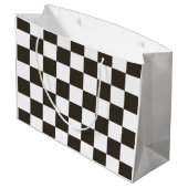 Gecontroleerde vlag (zwart en wit) (het Patroon va Groot Cadeauzakje (Achterkant Gekanteld)