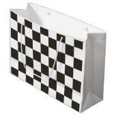 Gecontroleerde vlag (zwart en wit) (het Patroon va Groot Cadeauzakje (Voorkant Gekanteld)