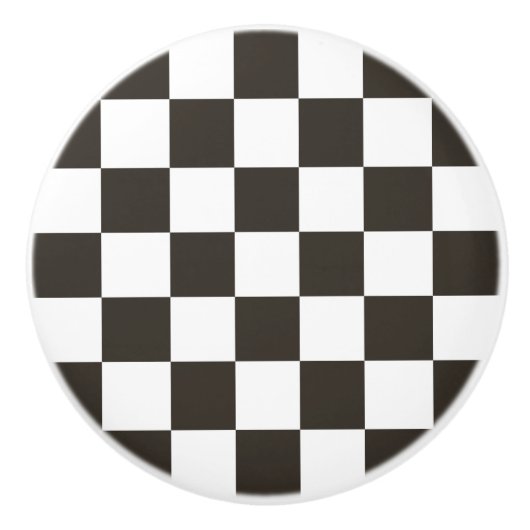 Gecontroleerde vlag (zwart en wit) (het Patroon va Keramische Knop (Voorkant)