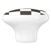 Gecontroleerde vlag (zwart en wit) (het Patroon va Keramische Knop (Zijkant)