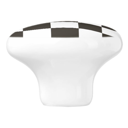 Gecontroleerde vlag (zwart en wit) (het Patroon va Keramische Knop (Zijkant)