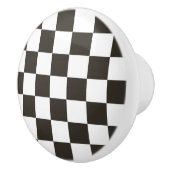 Gecontroleerde vlag (zwart en wit) (het Patroon va Keramische Knop (Rechts)