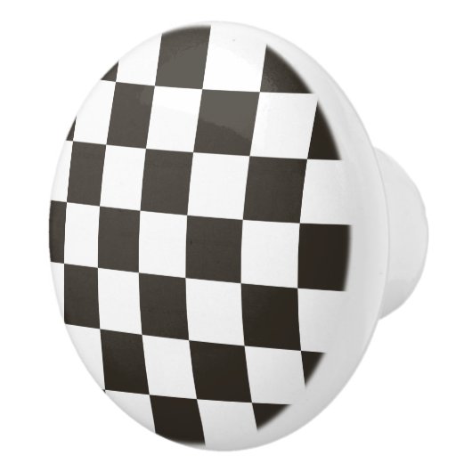 Gecontroleerde vlag (zwart en wit) (het Patroon va Keramische Knop (Rechts)