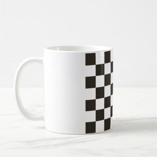 Gecontroleerde vlag (zwart en wit) (het Patroon va Koffiemok (Links)