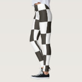 Gecontroleerde vlag (zwart en wit) (het Patroon va Leggings (Links)