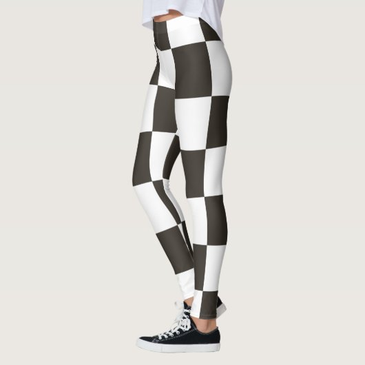 Gecontroleerde vlag (zwart en wit) (het Patroon va Leggings (Links)
