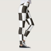 Gecontroleerde vlag (zwart en wit) (het Patroon va Leggings (Rechts)