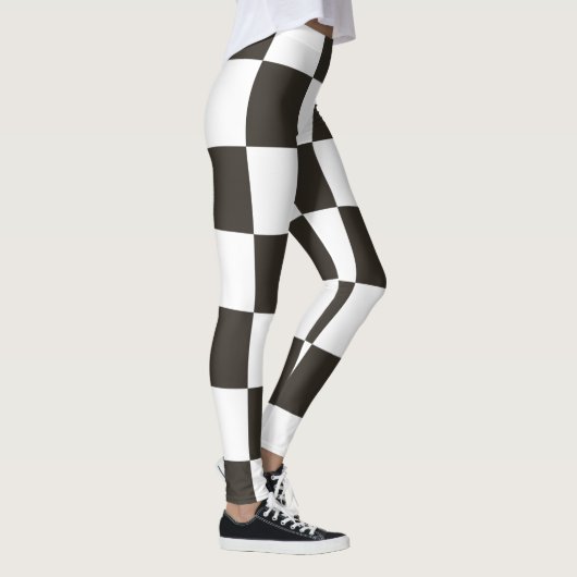Gecontroleerde vlag (zwart en wit) (het Patroon va Leggings (Rechts)