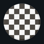 Gecontroleerde vlag (zwart en wit) (het Patroon va Magneet<br><div class="desc">Dit ontwerp kenmerkt een zwart-witte gerasterde vlag die typisch in motorhet motorrijwiel wordt gebruikt om op de afwerking te wijzen. De vlag wordt vaak geassocieerd met de winnaar van een race, aangezien zij de eerste zijn die voorbij de gecontroleerde vlag rijdt. Het patroon kan ook worden gezien als beïnvloed door...</div>