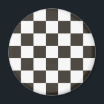 Gecontroleerde vlag (zwart en wit) (het Patroon va Magneet<br><div class="desc">Dit ontwerp kenmerkt een zwart-witte gerasterde vlag die typisch in motorhet motorrijwiel wordt gebruikt om op de afwerking te wijzen. De vlag wordt vaak geassocieerd met de winnaar van een race, aangezien zij de eerste zijn die voorbij de gecontroleerde vlag rijdt. Het patroon kan ook worden gezien als beïnvloed door...</div>