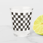 Gecontroleerde vlag (zwart en wit) (het Patroon va Shot Glas (Voorkant)