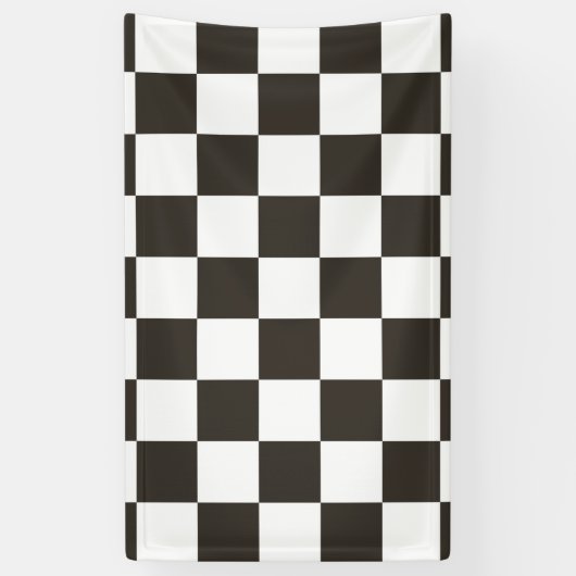 Gecontroleerde vlag (zwart en wit) (het Patroon va Spandoek (Verticaal)