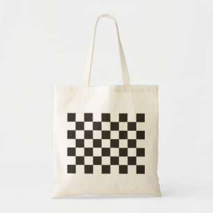 Gecontroleerde vlag (zwart en wit) (het Patroon va Tote Bag