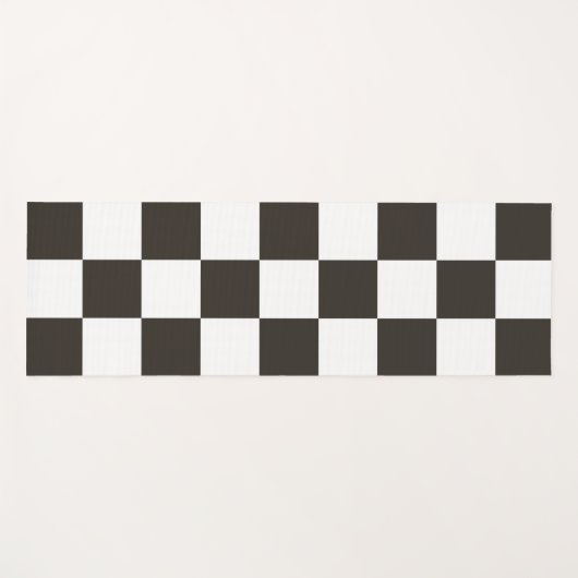 Gecontroleerde vlag (zwart en wit) (het Patroon va Yogamat (Voorkant (horizontaal))