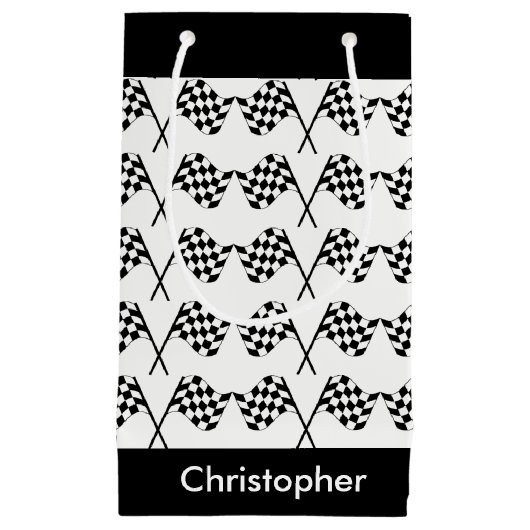 Gecontroleerde vlaggen Racing Persoonlijk Klein Cadeauzakje (Voorkant)