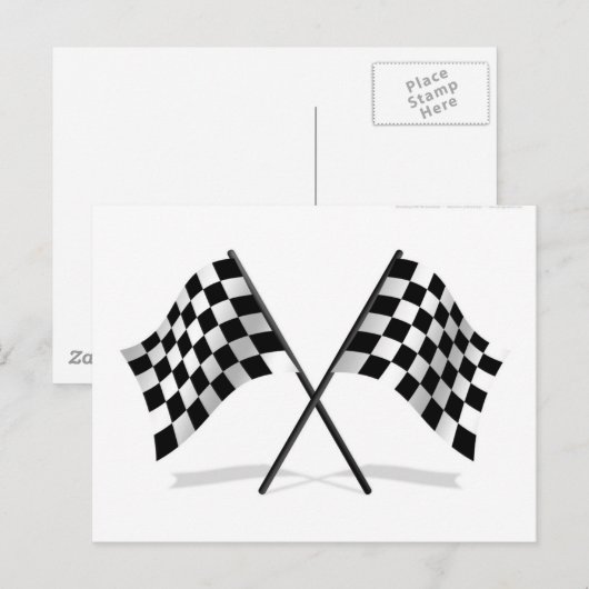 Gecontroleerde vlaggen voor racten briefkaart (Voorkant / Achterkant)