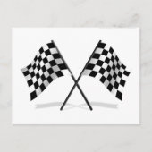 Gecontroleerde vlaggen voor racten briefkaart (Voorkant)