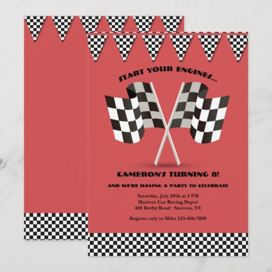 Gecontroleerde vlaggenstaatuitnodiging kaart (Voorkant / Achterkant)