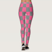 Gecontroleerde warme roze en steenkoolgrijs leggings (Achterkant)