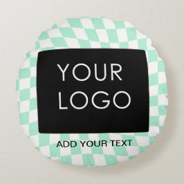 Gecontroleerde  Zaken Munt toevoegen Logo Rond Kussen