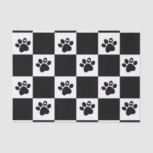 Gecontroleerde zwart-witafdrukken tissuepapier (Voorkant)