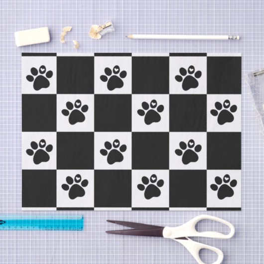 Gecontroleerde zwart-witafdrukken tissuepapier (Craft)