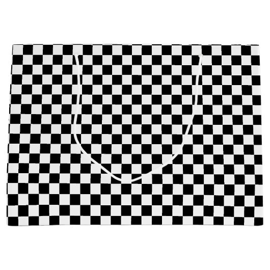 Gecontroleerde zwart-wittas, groot groot cadeauzakje (Voorkant)