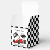 Gecontroleerde zwart-witte Race-Car-cadeaus Bedankdoosjes (Geopend)