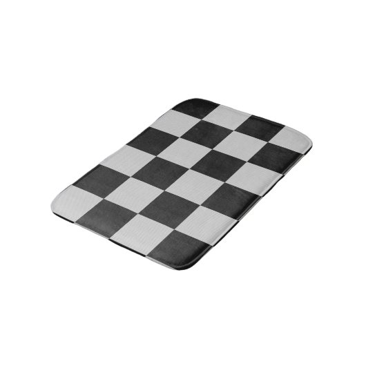 Gecontroleerde zwarte en witte vierkantjes of KLAN Badmat (Gekanteld)
