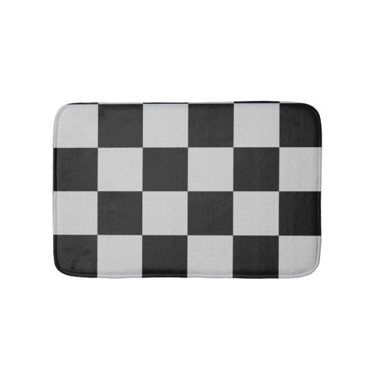 Gecontroleerde zwarte en witte vierkantjes of KLAN Badmat (Voorkant)