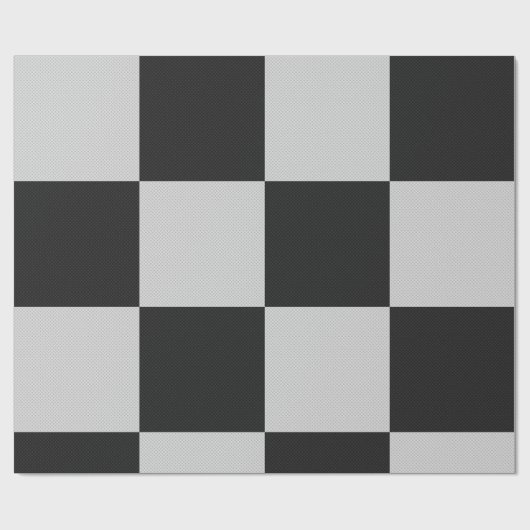 Gecontroleerde zwarte en witte vierkantjes of KLAN Cadeaupapier (Vlak)