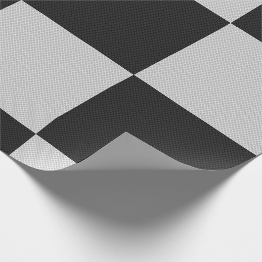 Gecontroleerde zwarte en witte vierkantjes of KLAN Cadeaupapier (Hoek)