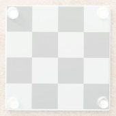 Gecontroleerde zwarte en witte vierkantjes of KLAN Glazen Onderzetter (Achterkant)