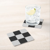 Gecontroleerde zwarte en witte vierkantjes of KLAN Kartonnen Onderzetters (Insitu)