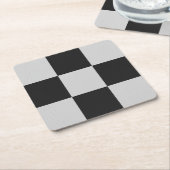 Gecontroleerde zwarte en witte vierkantjes of KLAN Kartonnen Onderzetters (Schuin)