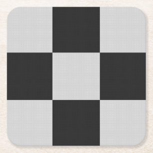 Gecontroleerde zwarte en witte vierkantjes of KLAN Kartonnen Onderzetters