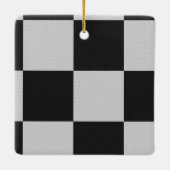 Gecontroleerde zwarte en witte vierkantjes of KLAN Keramisch Ornament (Achterkant)