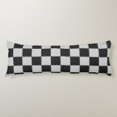 Gecontroleerde zwarte en witte vierkantjes of KLAN Lichaamskussen (Voorkant)