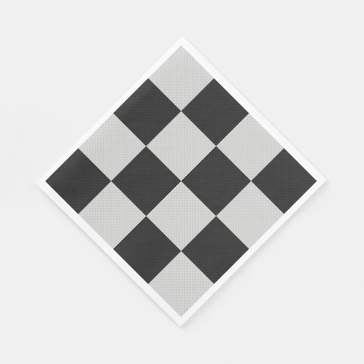 Gecontroleerde zwarte en witte vierkantjes of KLAN Servet (Hoek)
