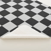 Gecontroleerde zwarte en witte vierkantjes of KLAN Sherpa Deken (3/4)