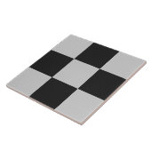 Gecontroleerde zwarte en witte vierkantjes of KLAN Tegeltje (Zijkant)